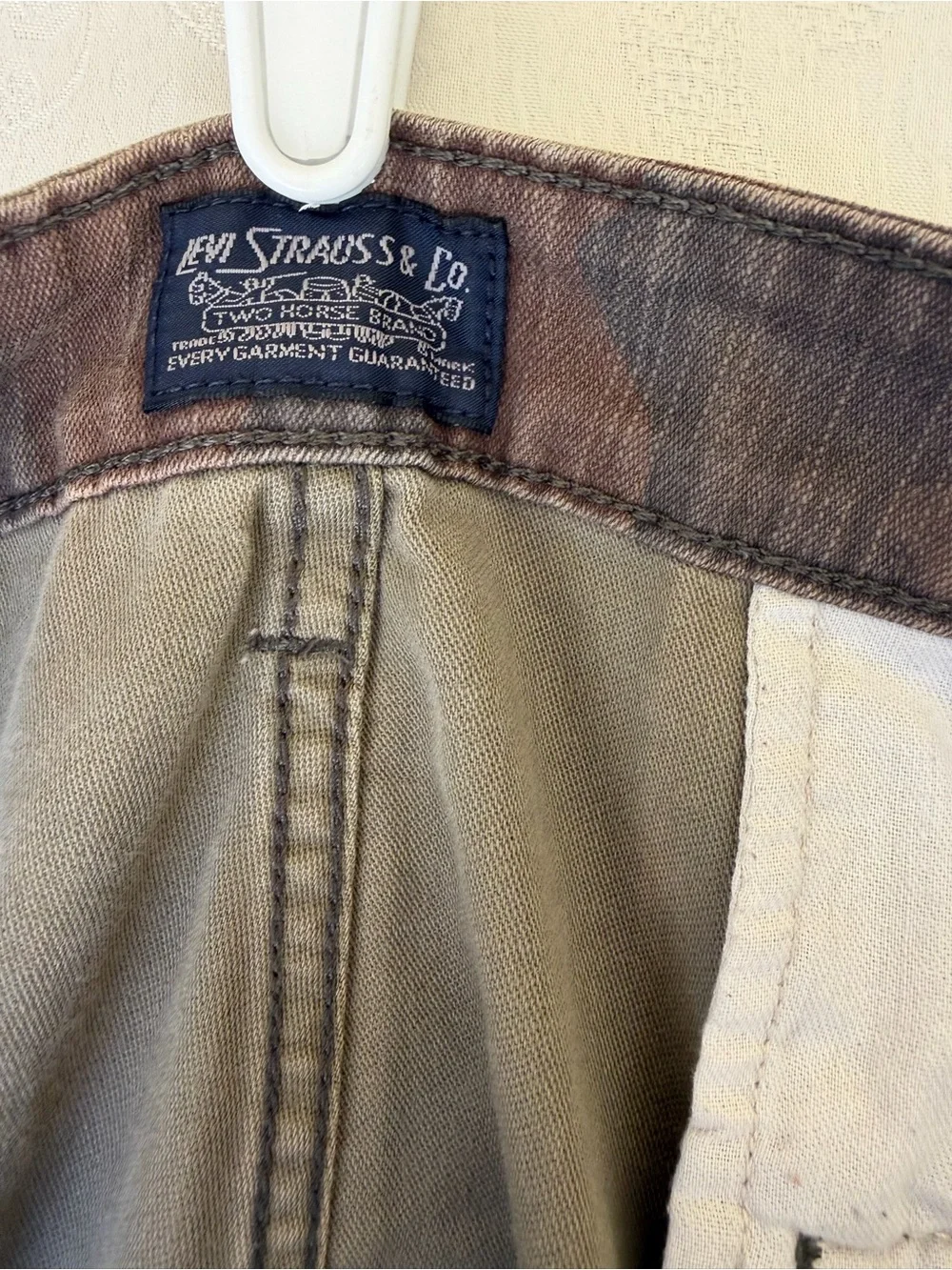 Levi's Men's Camouflage Cargo Shorts in Brown and Green